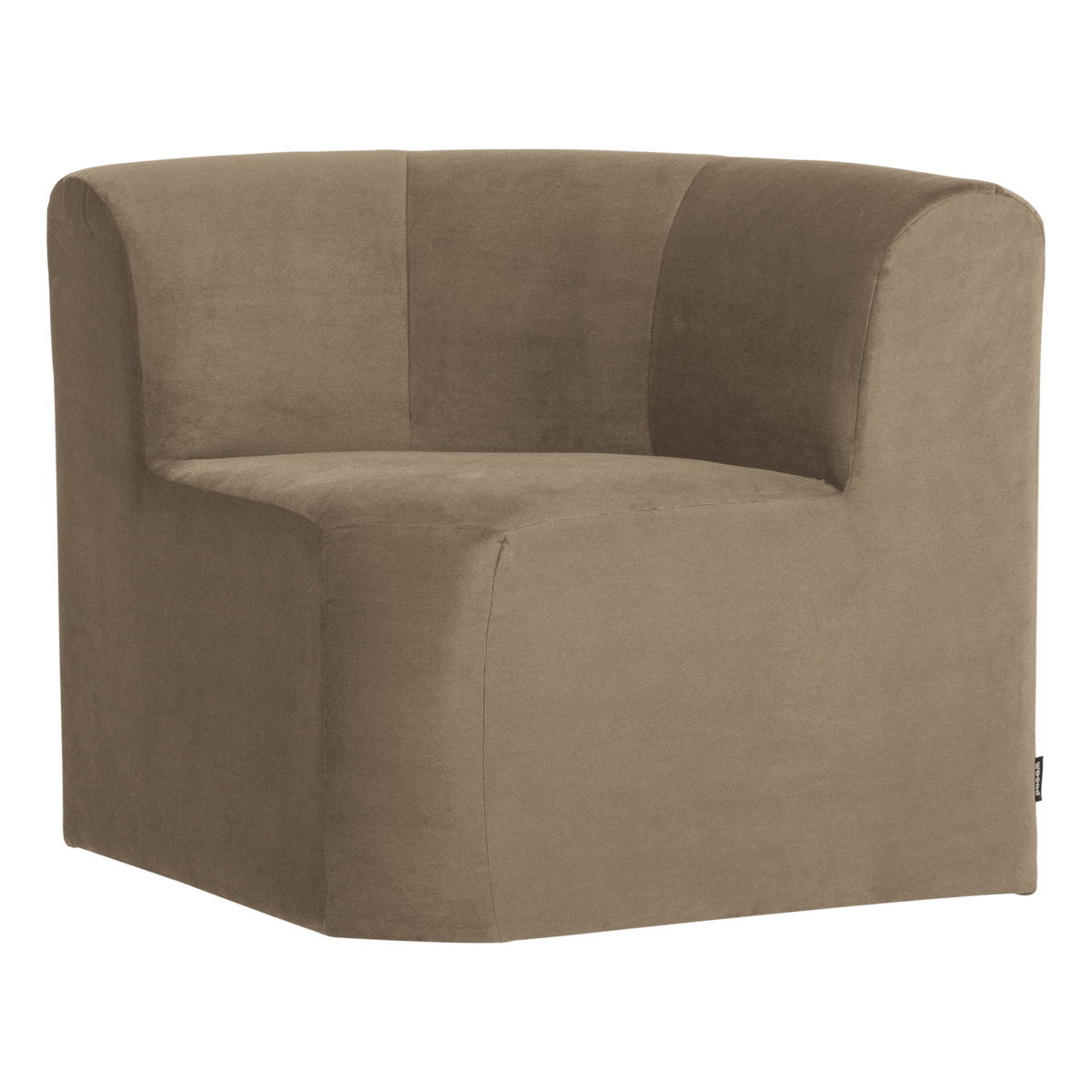 Mojo base eetbank hoek rugleuning velvet khaki