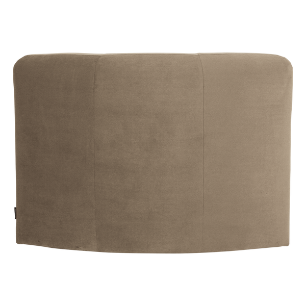 Mojo base eetbank hoek rugleuning velvet khaki
