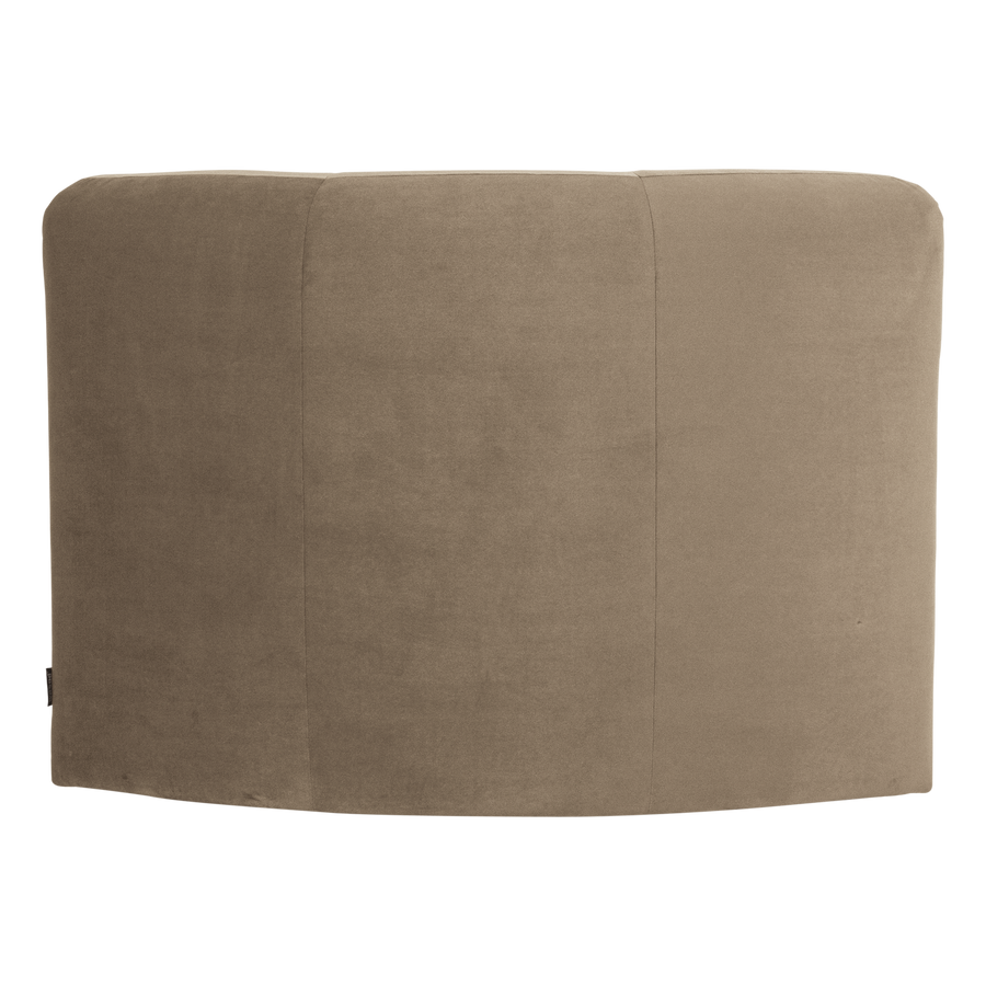 Mojo base eetbank hoek rugleuning velvet khaki