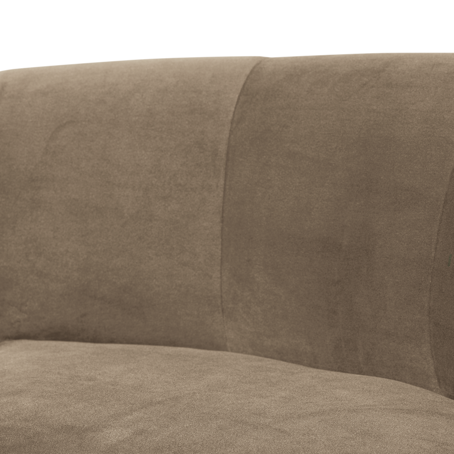 Mojo base eetbank hoek rugleuning velvet khaki