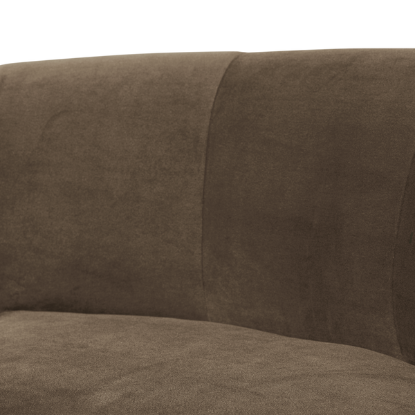 Mojo base eetbank hoek rugleuning velvet taupe