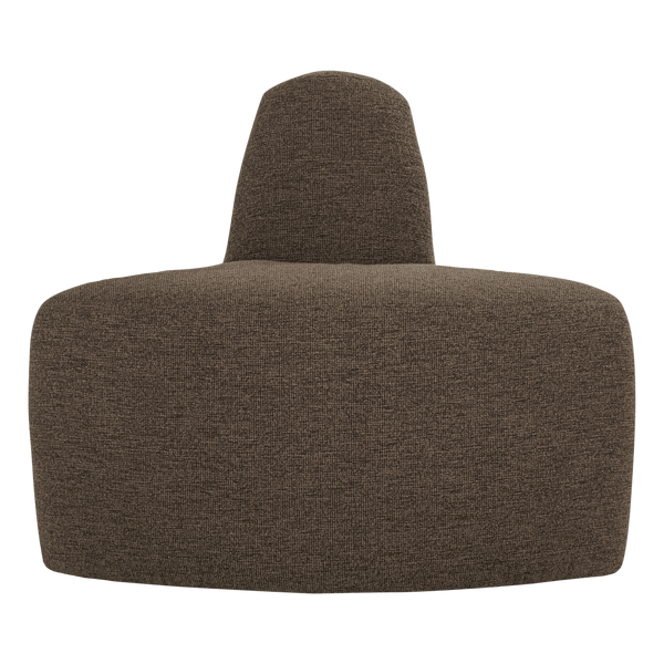 Mojo base eetbank hoek rond rugleuning boucle bruin