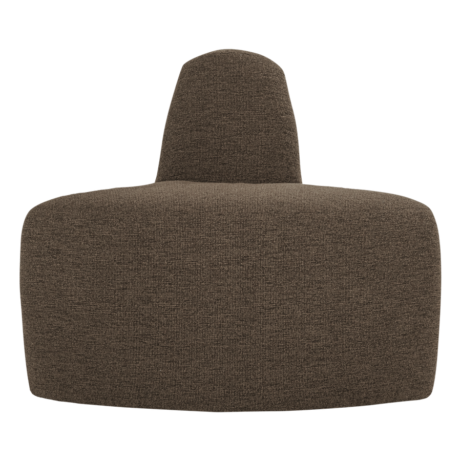 Mojo base eetbank hoek rond rugleuning boucle bruin