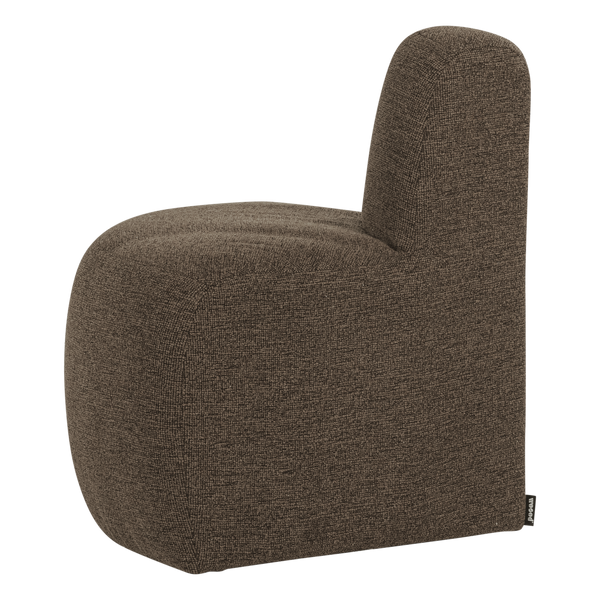 Mojo base eetbank hoek rond rugleuning boucle bruin
