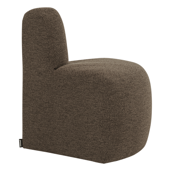 Mojo base eetbank hoek rond rugleuning boucle bruin