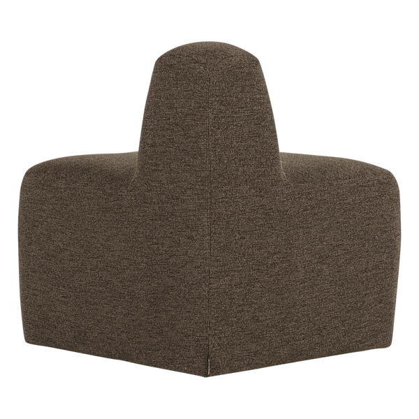 Mojo base eetbank hoek rond rugleuning boucle bruin