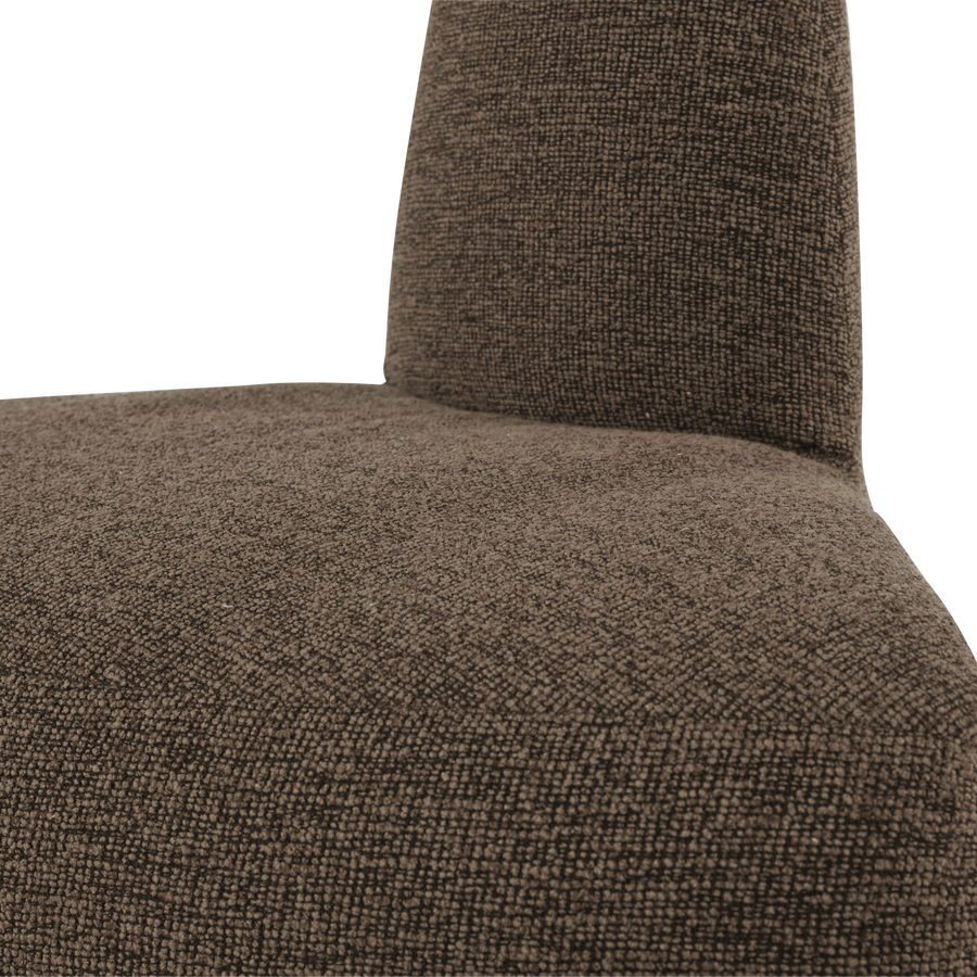 Mojo base eetbank hoek rond rugleuning boucle bruin