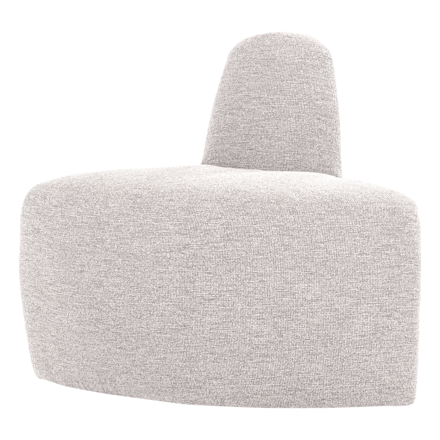 Mojo base eetbank hoek rond rugleuning boucle ecru