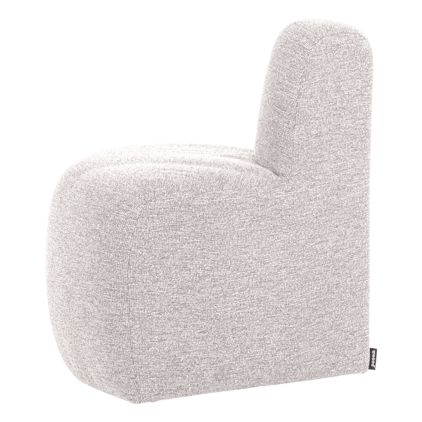 Mojo base eetbank hoek rond rugleuning boucle ecru