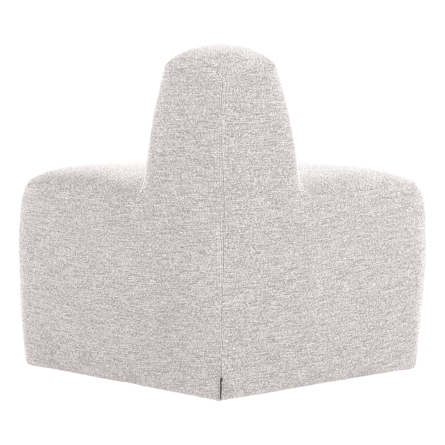 Mojo base eetbank hoek rond rugleuning boucle ecru