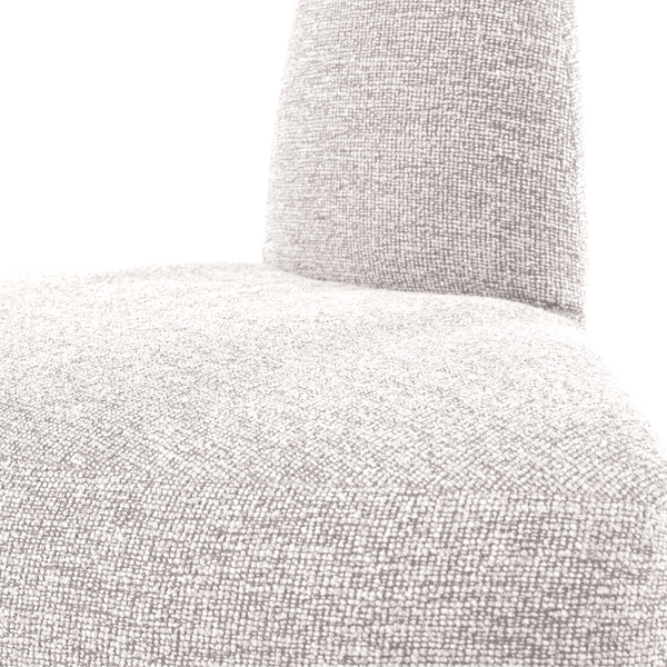 Mojo base eetbank hoek rond rugleuning boucle ecru