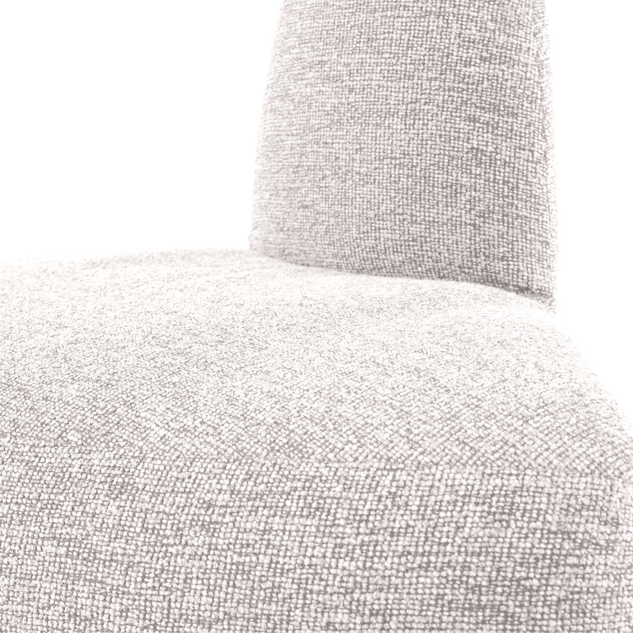 Mojo base eetbank hoek rond rugleuning boucle ecru