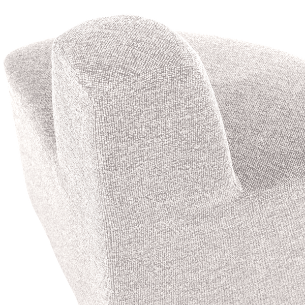 Mojo base eetbank hoek rond rugleuning boucle ecru