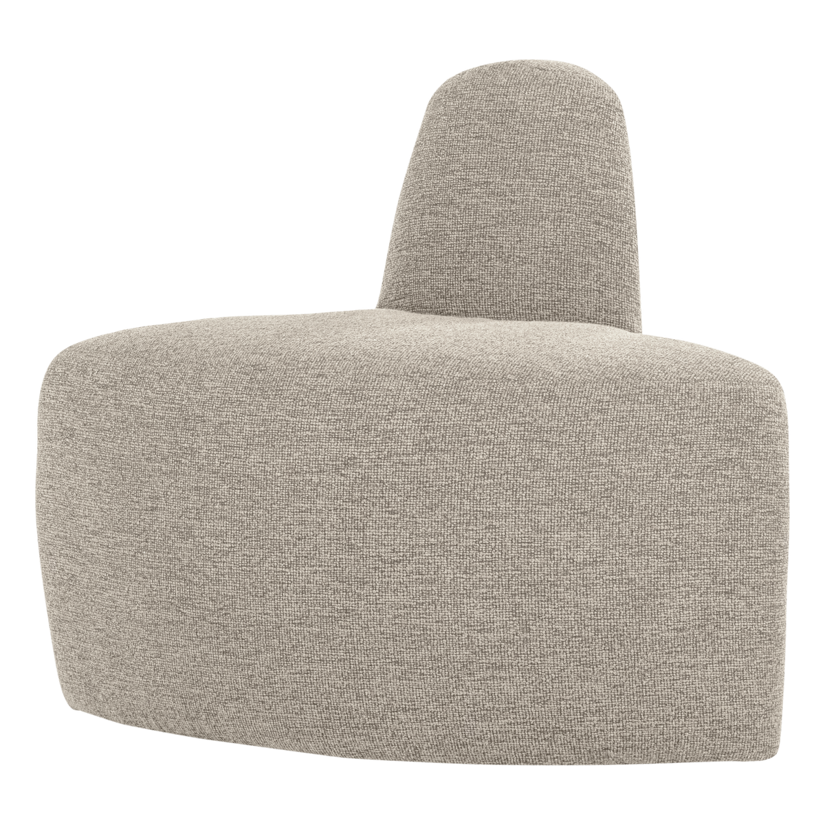 Mojo base eetbank hoek rond rugleuning boucle beige