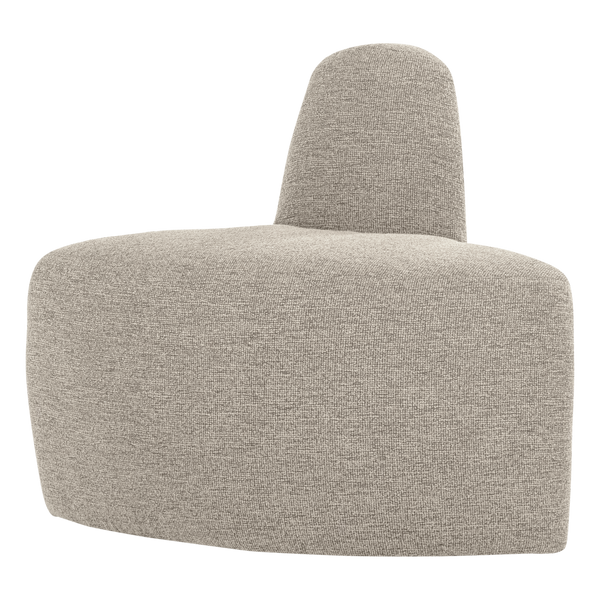 Mojo base eetbank hoek rond rugleuning boucle beige