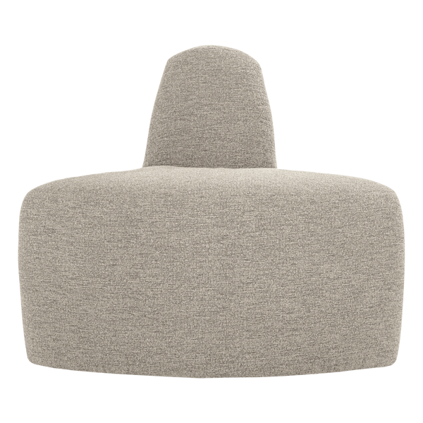 Mojo base eetbank hoek rond rugleuning boucle beige