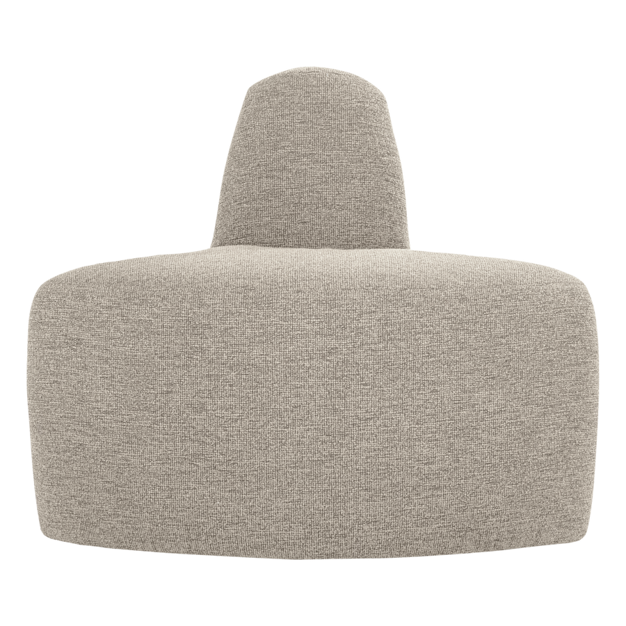 Mojo base eetbank hoek rond rugleuning boucle beige