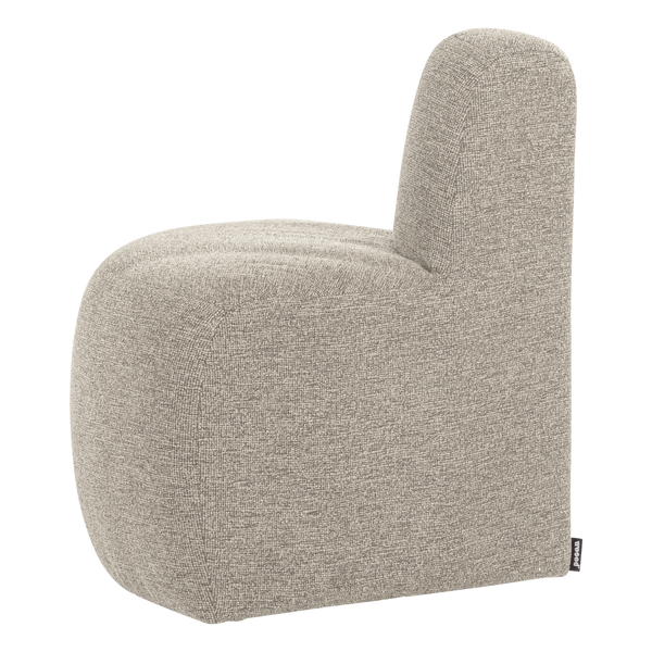 Mojo base eetbank hoek rond rugleuning boucle beige