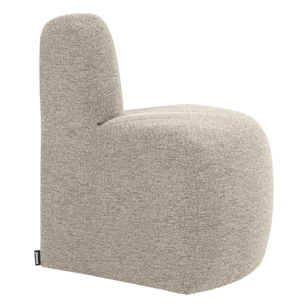 Mojo base eetbank hoek rond rugleuning boucle beige