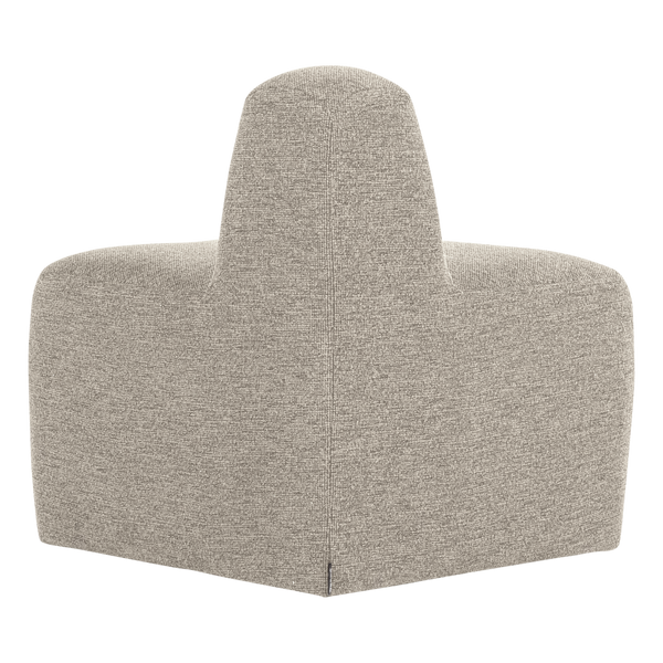 Mojo base eetbank hoek rond rugleuning boucle beige