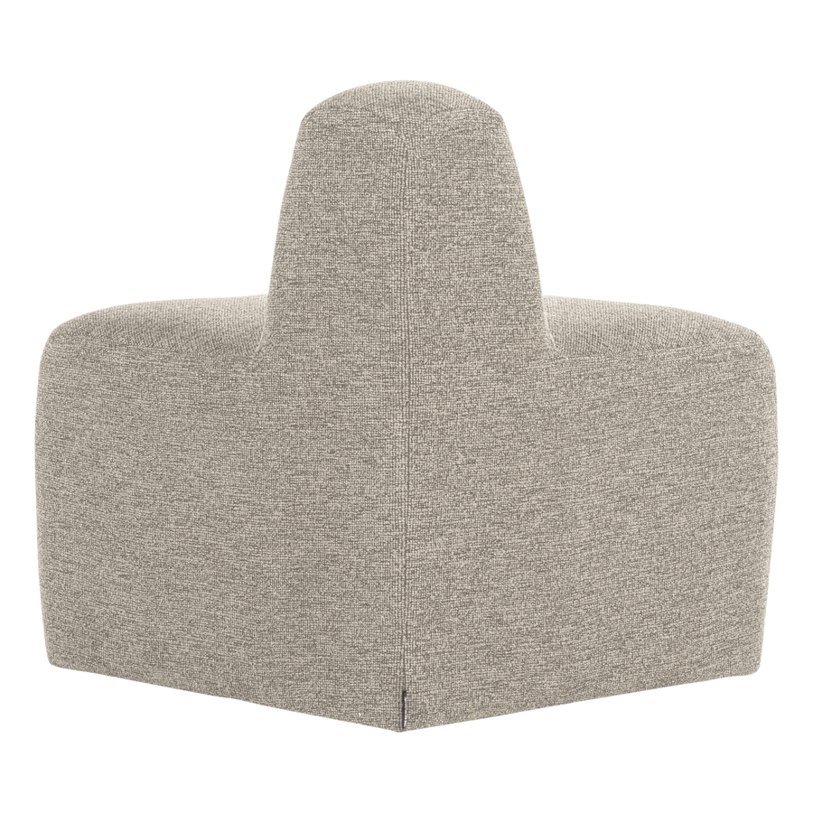 Mojo base eetbank hoek rond rugleuning boucle beige