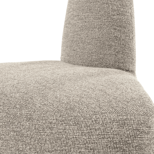 Mojo base eetbank hoek rond rugleuning boucle beige