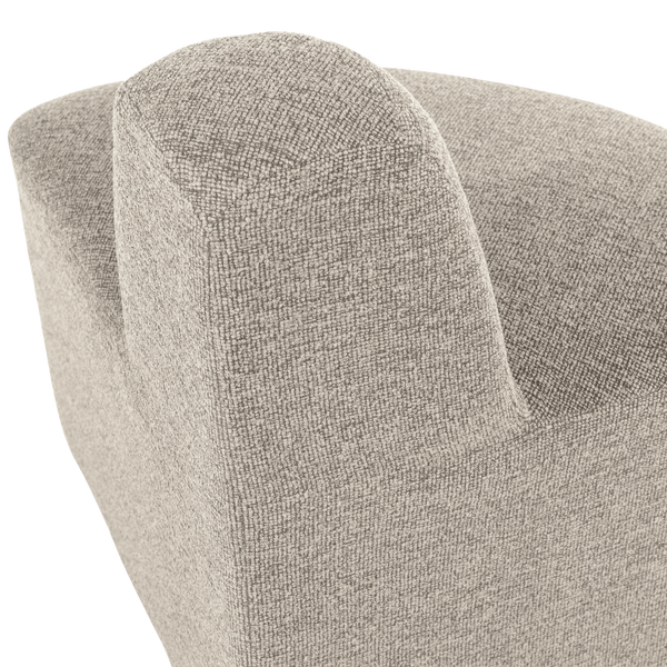 Mojo base eetbank hoek rond rugleuning boucle beige