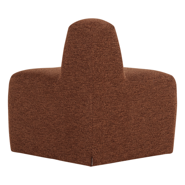 Mojo base eetbank hoek rond rugleuning boucle roestbruin