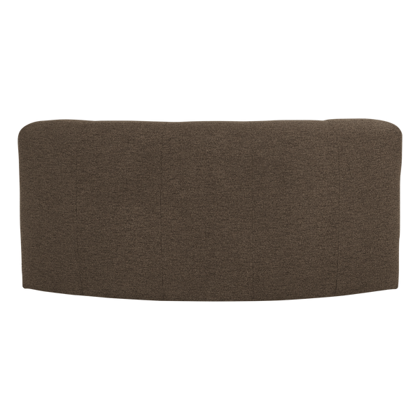 Mojo base eetbank halfronde hoek rugleuning boucle bruin