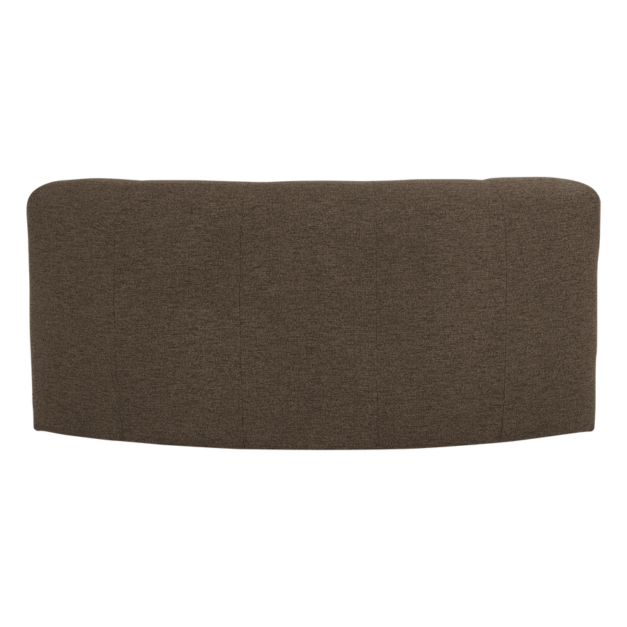 Mojo base eetbank halfronde hoek rugleuning boucle bruin
