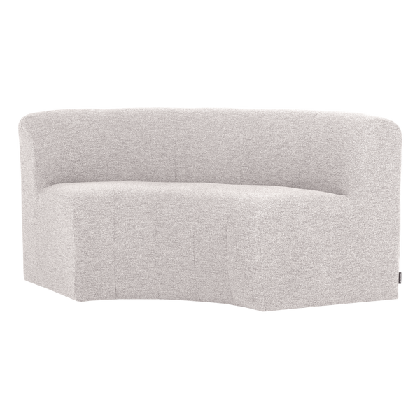Mojo base eetbank halfronde hoek rugleuning boucle ecru