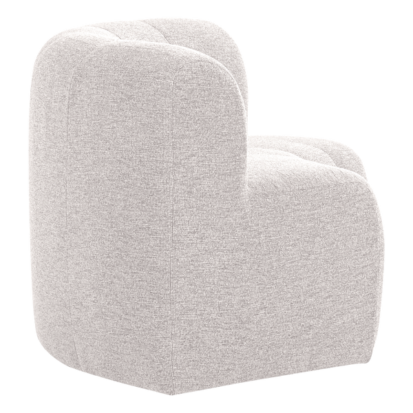 Mojo base eetbank halfronde hoek rugleuning boucle ecru