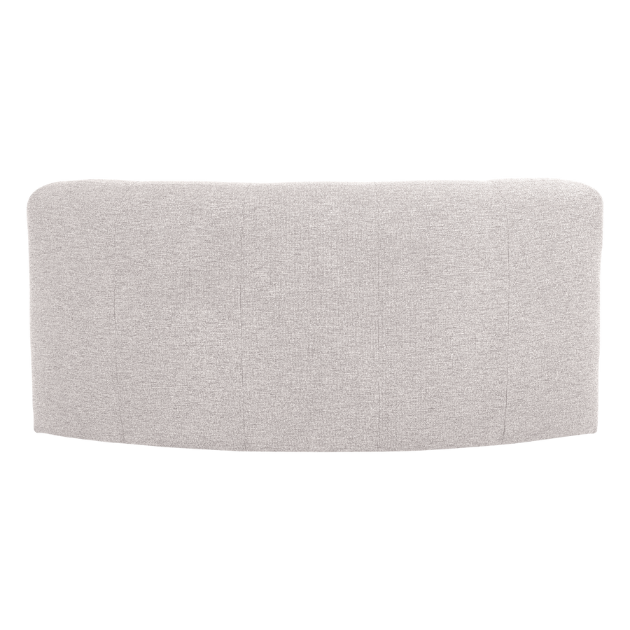 Mojo base eetbank halfronde hoek rugleuning boucle ecru