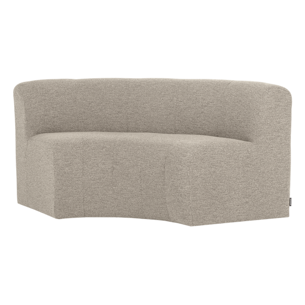 Mojo base eetbank halfronde hoek rugleuning boucle beige