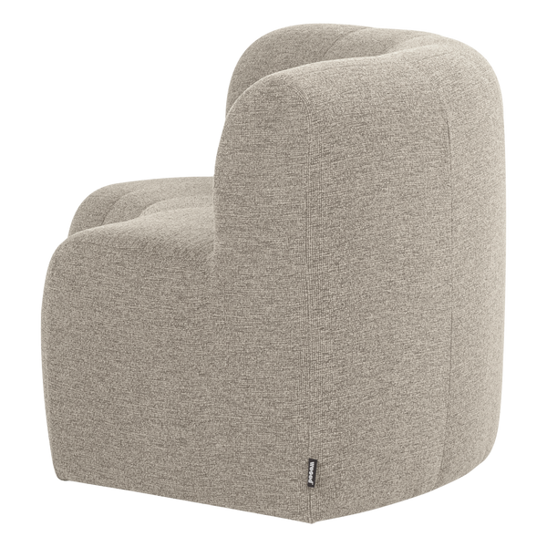 Mojo base eetbank halfronde hoek rugleuning boucle beige