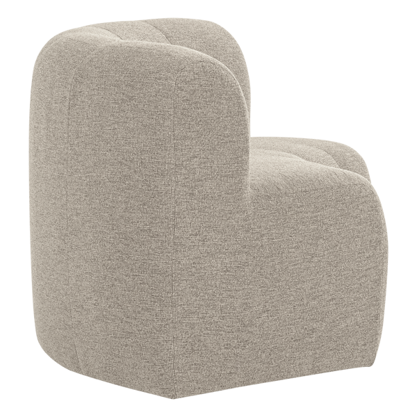 Mojo base eetbank halfronde hoek rugleuning boucle beige