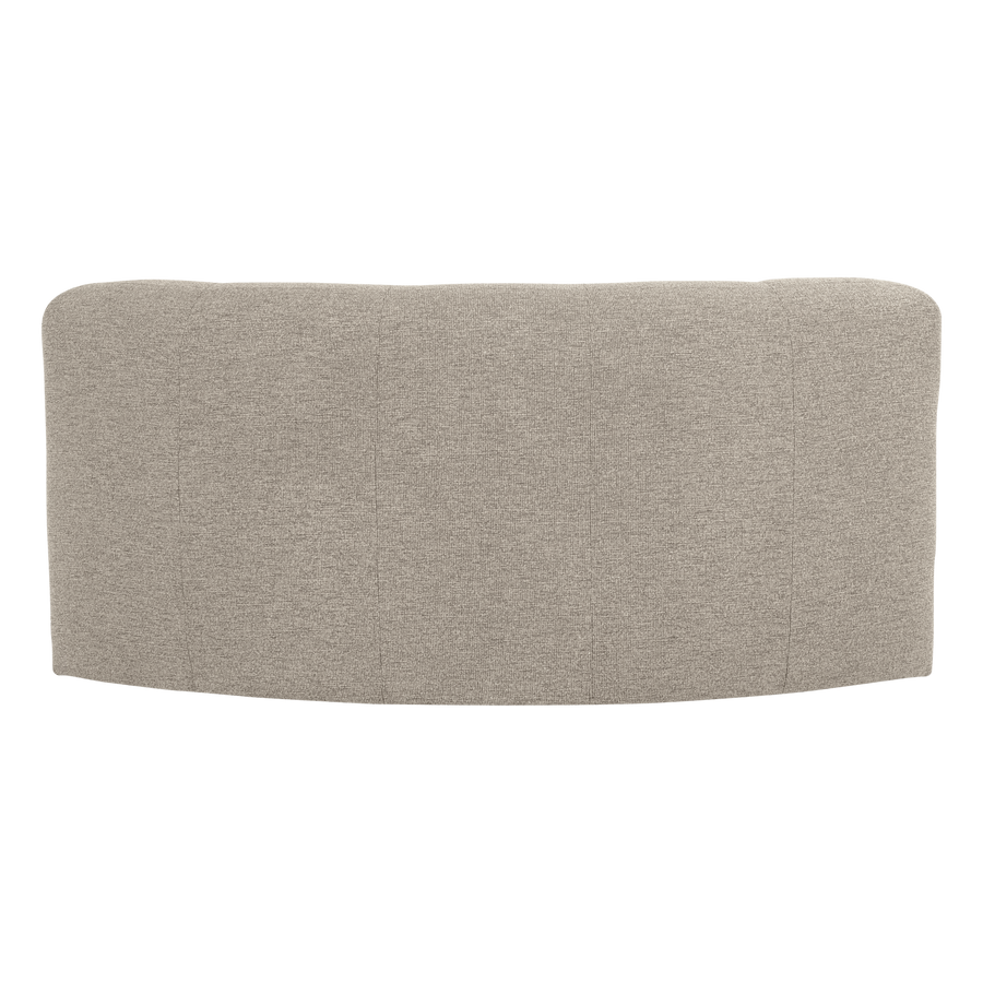 Mojo base eetbank halfronde hoek rugleuning boucle beige