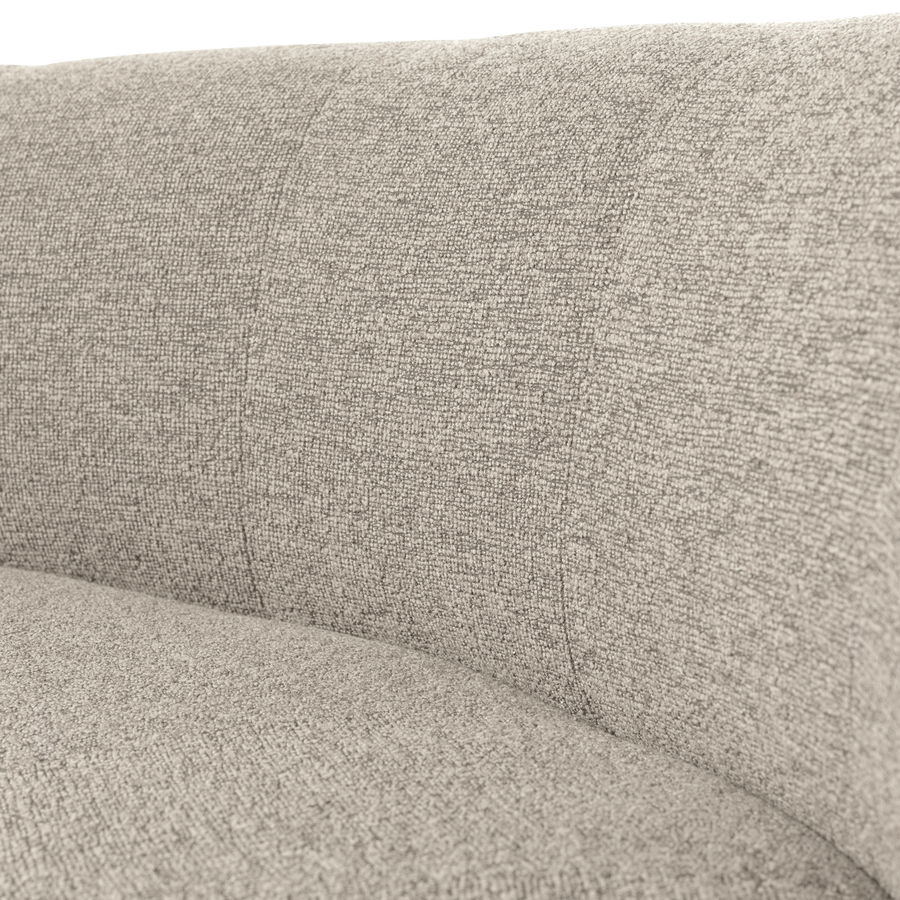 Mojo base eetbank halfronde hoek rugleuning boucle beige