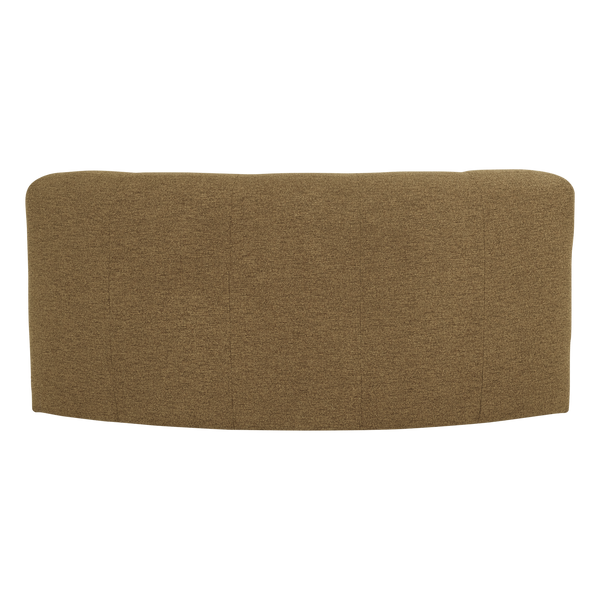 Mojo base eetbank halfronde hoek rugleuning boucle geel/bruin