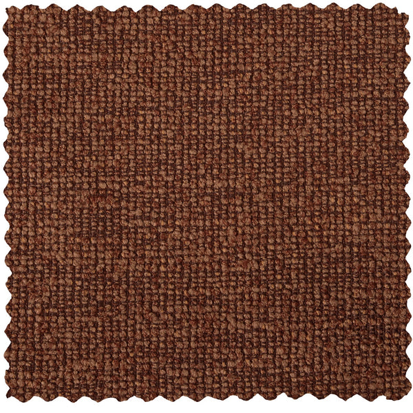Mojo base eetbank halfronde hoek rugleuning boucle roestbruin