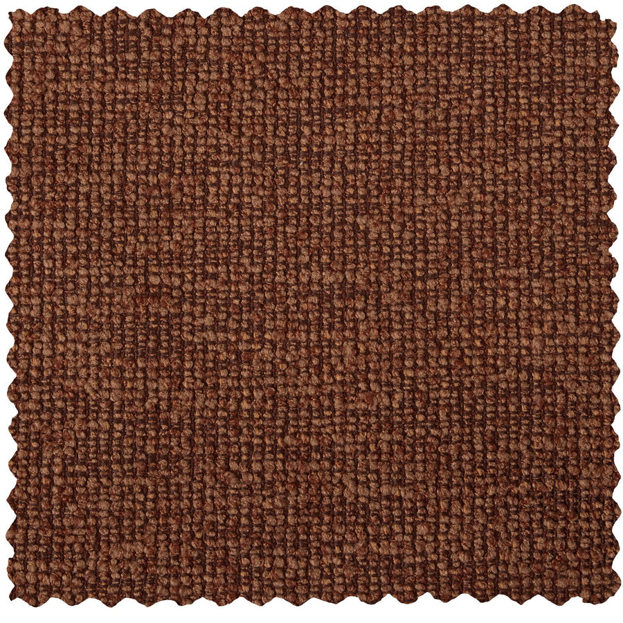 Mojo base eetbank halfronde hoek rugleuning boucle roestbruin