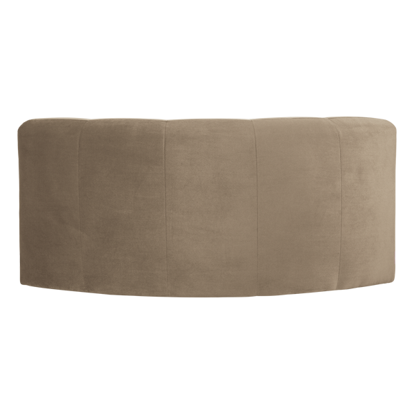 Mojo base eetbank halfronde hoek rugleuning velvet khaki