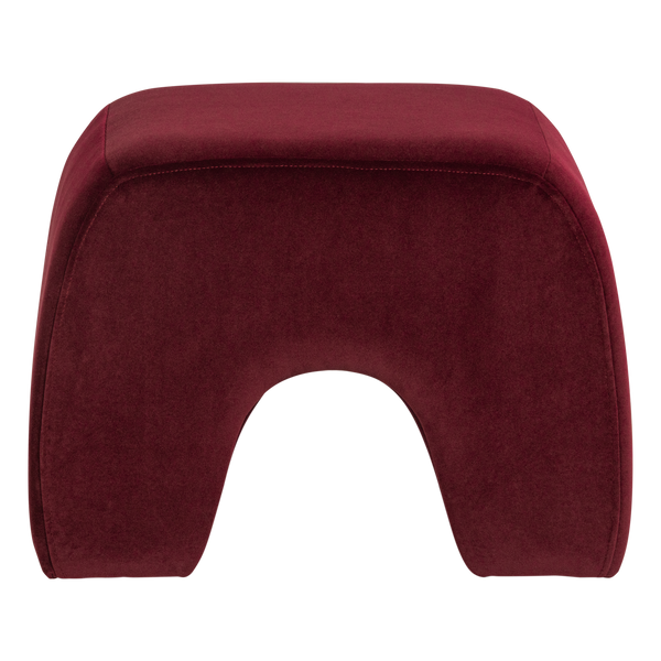 Lucen poef velvet bordeauxrood