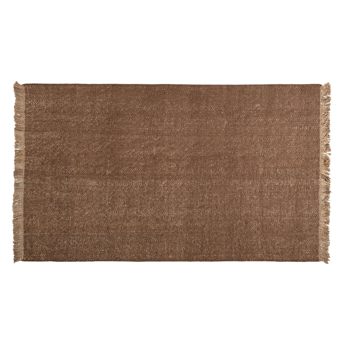 Ruglio vloerkleed 200 x 300 cm wol/jute bruin