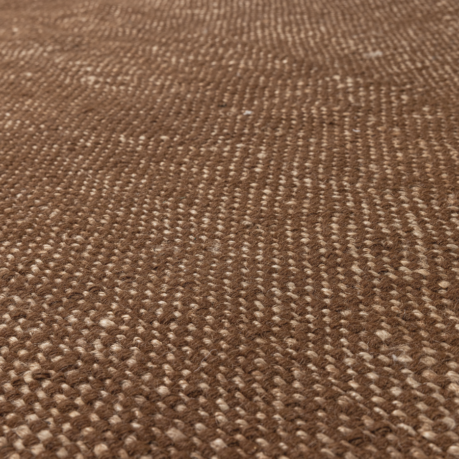 Ruglio vloerkleed 200 x 300 cm wol/jute bruin