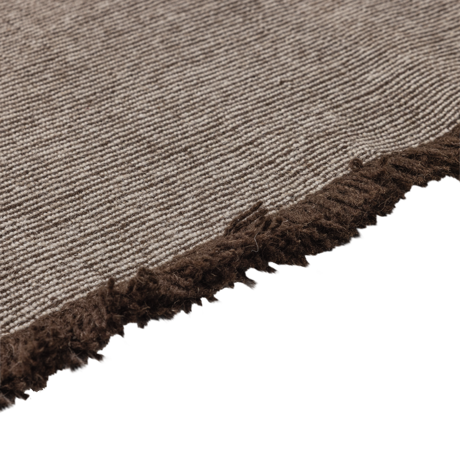 Weavly vloerkleed 170 x 240 cm wol bruin/naturel