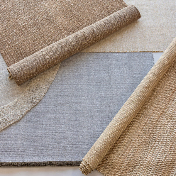 Weavly vloerkleed 170 x 240 cm wol lichtbruin/naturel