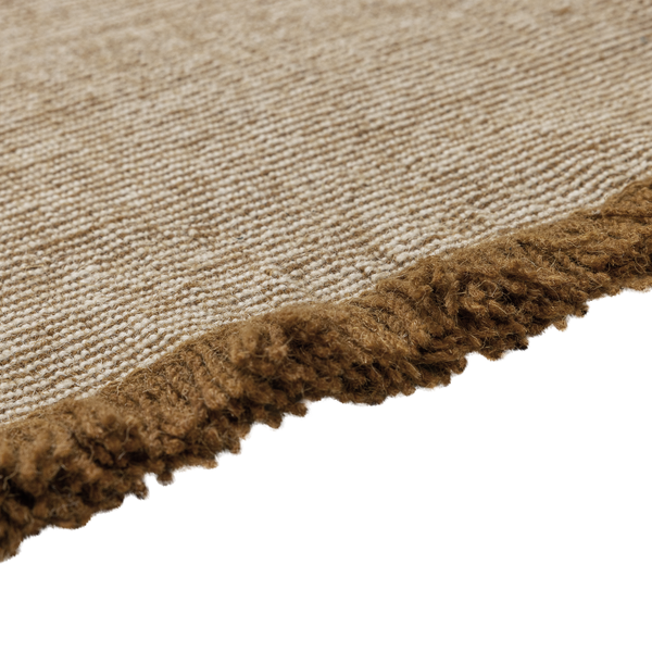 Weavly vloerkleed 170 x 240 cm wol lichtbruin/naturel