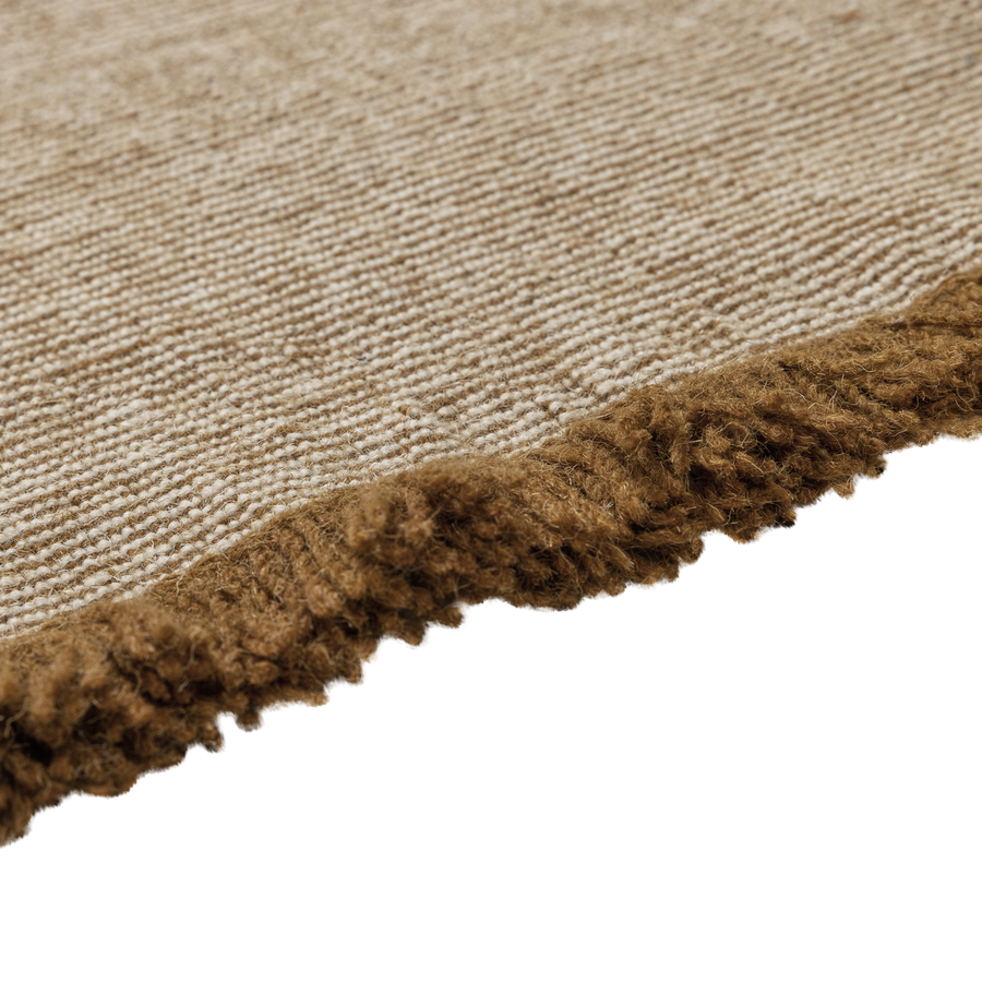 Weavly vloerkleed 170 x 240 cm wol lichtbruin/naturel