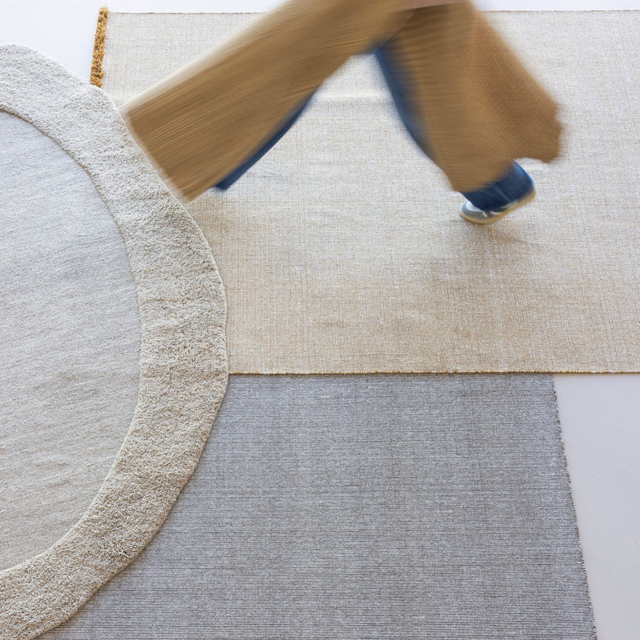Weavly vloerkleed 200 x 300 cm wol bruin/naturel
